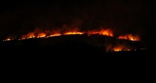 Хиляда декара сухи треви изгарят в района на Капитан Димитриево