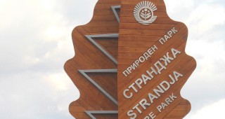 Петметрови тотеми - стилизиран лист на Странджански дъб посрещат гостите на Природен парк Странджа