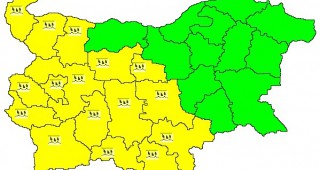 За 16 области е в сила жълт код за обилни валежи