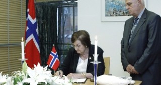 Анастасия Мозер и Георги Каркъмов посетиха днес посолството на Кралство Норвегия у нас