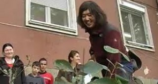 Японски природозащитник, пътуващ пеша към Лондон, засади дърво в столична гимназия