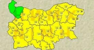 Жълт код е обявен за днес в 22 области в България