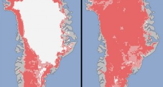 НАСА: Огромна част от ледената покривка на Гренландия се е разтопила за един месец