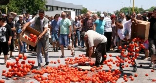 Зеленчукопроизводители от Петрич и Сандански се събраха отново на протест на главния път Е-79