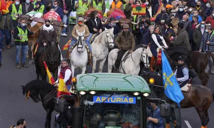 Хиляди испански фермери на протест в Мадрид