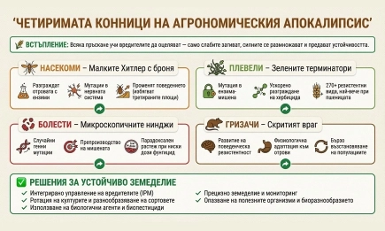 Четиримата конници на агрономическия апокалипсис: Как вредителите изграждат имунитет към пестициди