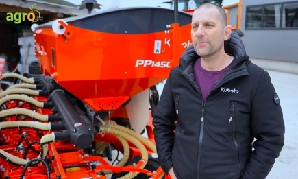 Навесната пролетна Kubota PP1451V сее прецизно и пестеливо при всякакви условия